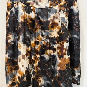 KASPER Multi Colors Pleated Pencil Skirt